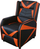 Karrige gaming Deltaco Gaming and Relax, lëkurë sintetike, mbajtëse këmbësh, e zezë me portokalli