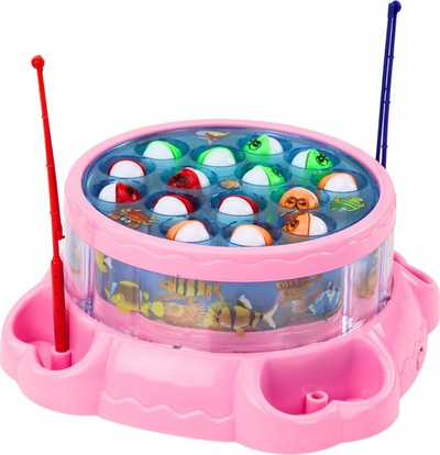 Lodër peshkimi për fëmijë OTHER Game Fishing, me drita dhe tinguj, rozë
