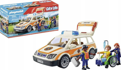 Set figurash Playmobil City Life 71037 Emergency Car, makinë emergjence, për kalamaj, shumëngjyrësh