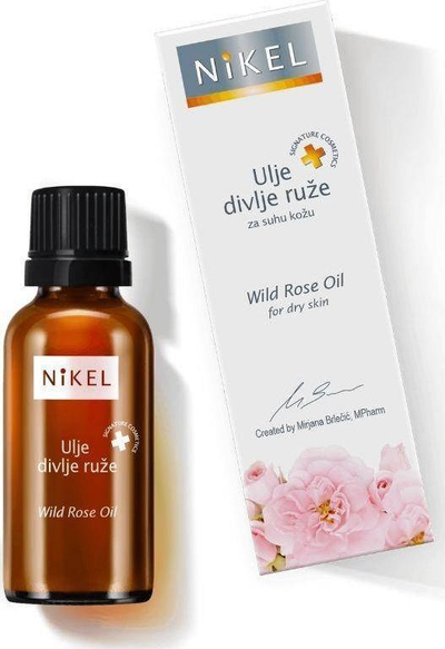 Vaj fytyre Nikel me trëndafil t’egër dhe geranium, kundra rrudhave, 100% natyral, 30 ml