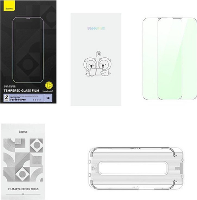 Stakllë mbrojtëse Baseus Crystal Tempered Glass Privacy për iPhone 14 Pro, transparente