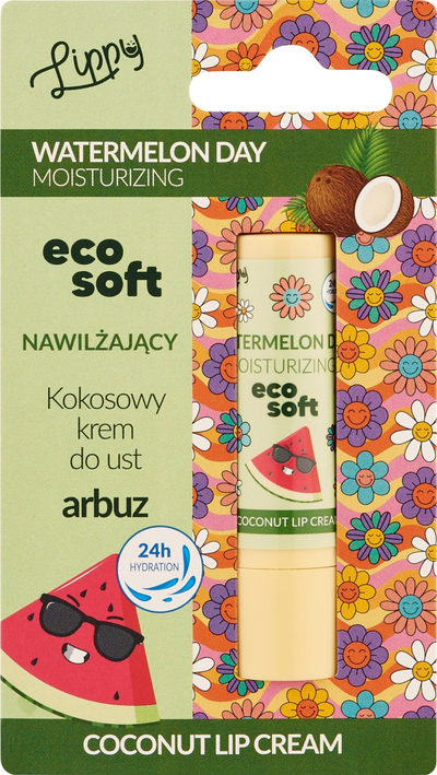 Krem buzësh Ecosoft Lippy Day Coconut Watermelon, 4.8 g