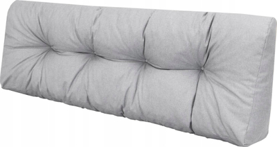 Jastëk shpine HOBBYGARDEN LEO, 120x40 cm, për divan me paleta, gri