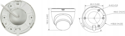 Kamerë IP Dahua IPC-HDW1230DT-SAW-0280B, Wi-Fi, 1080p, lentë 2.8 mm