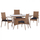 Set ngrënieje 5-pjesësh tav. 120×70 + krahëse rattan (HM11711.32)