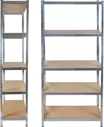 Raft magazinimi Malatec 23766, 220x100x45 cm, çelik i galvanizum, gri