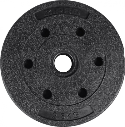 Peshë fitnesi Zipro, 2.5 kg/31 mm, e zezë