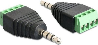 Adapter audio Delock 65453, 3.5mm stereo, bllok terminalesh, i zi