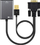 Adapter video MicroConnect VGA në HDMI, USB-A, 1080p, i zi