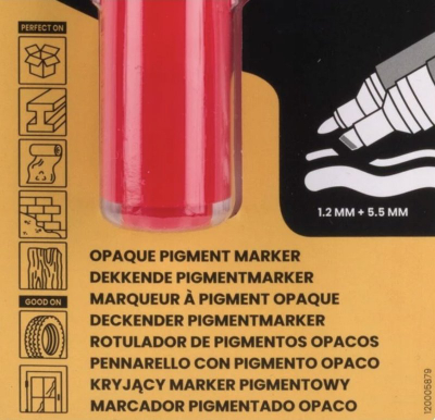 Marker Sakura Permapaque Double Tip, i dyanshëm, i kuq