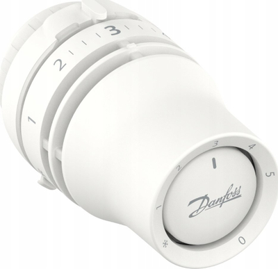 Kokë termostatike Danfoss Redia 3398 Click, montim RA Click, e bardhë