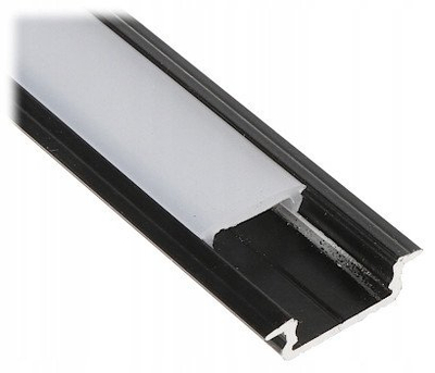 Profil i futur për shirit LED Kanlux PR-LED RB, 2m, i zi