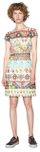 Fustan Desigual Elvira 18SWVKA1 1000, shumë ngjyrësh, XXL