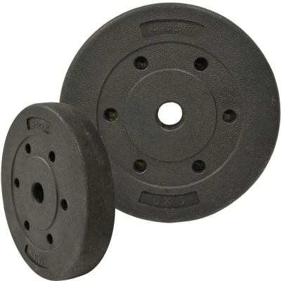 Disk peshe EB Fit beton, 5 kg, vrimë 28 mm, i zi