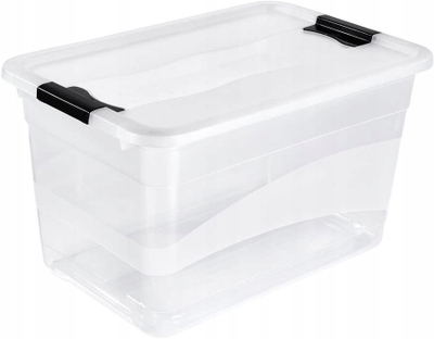 Пластична кутија Keeeper Crystalbox, 52L, со капак, проѕирна
