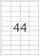 Etiketa vetëngjitëse Herma 4581, A4, 48.3x25.4 mm, 440 copë, të bardha rezistente ndaj ujit