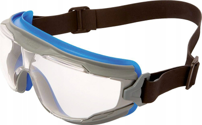 Syze mbrojtëse 3M Goggle Gear 500 GG501NSGAF-BLU, veshje kundër mjegullimit Scotchgard, lente të tejdukshme, gri blu