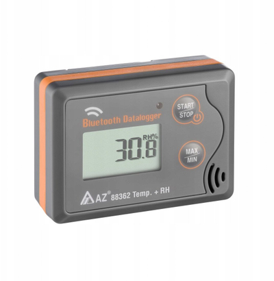 Regjistrues temperature dhe lagështie AZ Instrument AZ88362, Bluetooth, ekran LCD, i bardhë