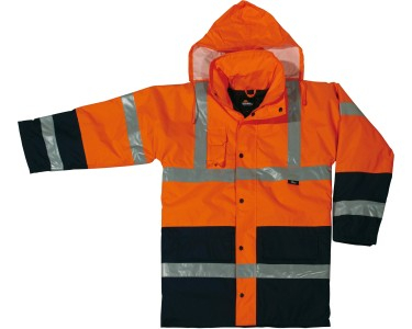 Xhaket pune Herock Parka Contrast, high visibility, XXXL, portokalli fluo me blu navy
