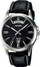 Orë dore Casio MTP-1381L-1A, analog, rezistente 50m, rrip lëkure i zi