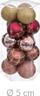 Сет декоративни топчиња за Божиќ Feeric Lights, 15 парчиња, 50mm, мазни