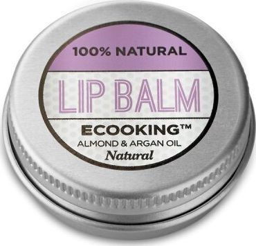 Balsam për buzë Ecooking me vaj argani bio, hidratues, neutral, 15 ml