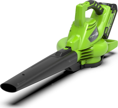 Fryrës gjethesh elektrik Greenworks GD40BV, 40 V, 730.8 m3 / h