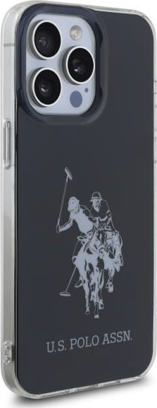Mbulesë telefoni US Polo Assn Shiny Big Logo për iPhone 15 Pro Max 6.7", e zezë