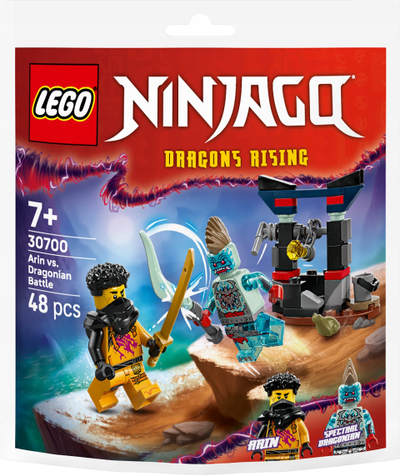 Set LEGO Ninjago Arin vs Dragonian Battle 30700, figurina ninja, për fëmijë