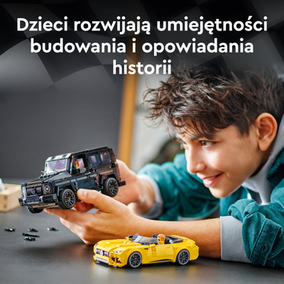 Set ndërtimi LEGO Mercedes AMG G 63 dhe Mercedes AMG SL 63, lodra maketa, shumëngjyrëshe