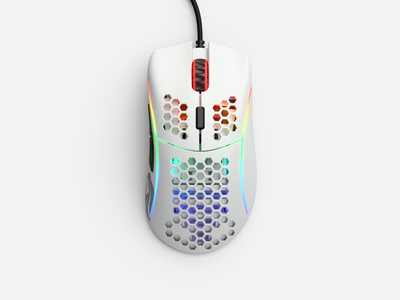 Mouse gaming Glorious Model D Matte, 68g, RGB, i bardhë