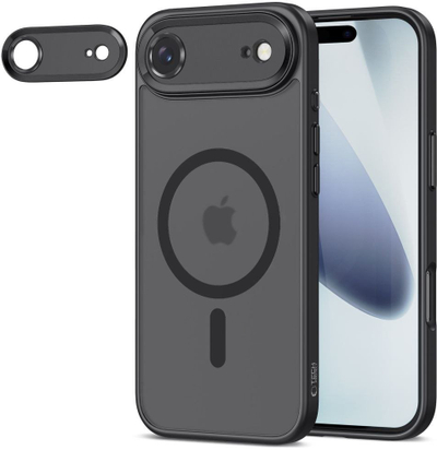 Kapak telefoni Tech-Protect MagCam MagSafe për iPhone 17 Air Pro, mat, i zi
