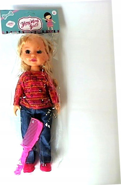 Kukull Yina Ming Girl 33cm, me krehër, për kalamajt