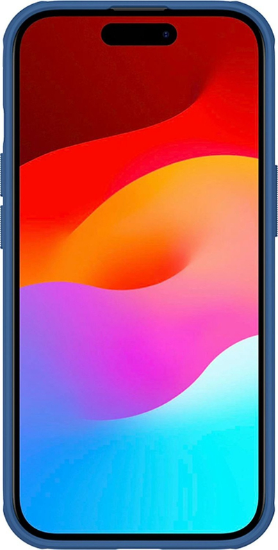 Kapak telefoni Nillkin Super Frosted Shield Pro për iPhone 15, kundër rënies, blu