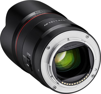 Objektiv Samyang AF 75mm F1.8 FE, për Sony FE, ngjyrë e zezë