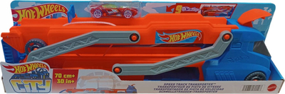 Set lodër Hot Wheels City Speed Track Transporter, kamion transporti, lidhje me pista, shumëngjyrësh