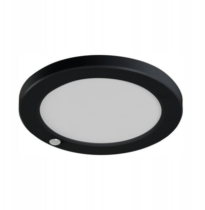 Plafonierë LED rrethore 23cm, sensor lëvizjeje, e zezë
