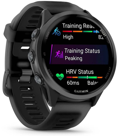 Orë sportive Garmin Forerunner 570, GPS, ekran AMOLED, e zezë