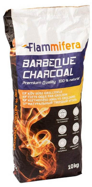 Qymyr druri Flammifera Barbeque Charcoal, copa të mëdha, 10kg