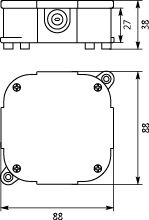 Kuti elektrike hermetike Elektro-Plast VP 074, 88 x 88 x 40mm, IP44, e bardhë