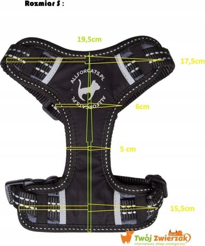 Shalle për mace All for Cats Sport, XS, reflektuese, gri