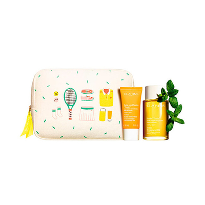 Set për trup Clarins Tonic, Tonik për trup 100 ml + xhel dushi 30 ml