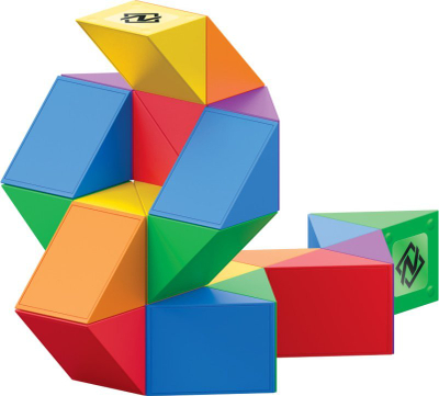 Lodër puzzle NexCube Cobra Goliath, që kthehet në 100 forma, me shumë ngjyra