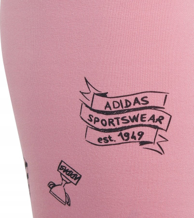 Leggins për goca Adidas JG Bluv Q3 Tight Jr IA1568, pëlhurë elastike, prerje e ngushtë, rozë