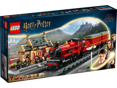 Set LEGO Harry Potter 76423 Hogwarts Express me stacionin Hogsmeade, tren lodër, për fëmijë 8+, shumëngjyrësh