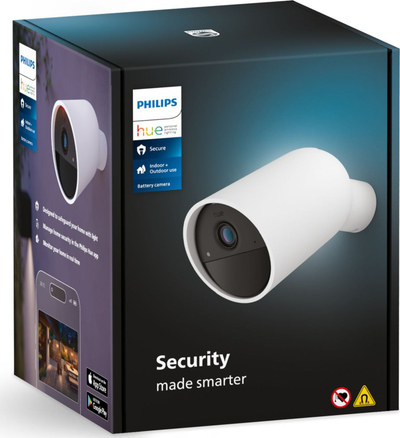 Kamerë sigurie Philips Hue Secure Cam Battery, Full HD, WiFi, e bardhë