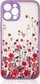 Mbrojtëse telefoni Hurtel Design Case për iPhone 12 Pro, TPU fleksibël, motiv lulesh, vjollcë