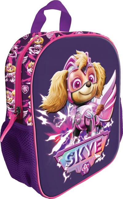 Çantë shpine për kalamaj PAW Patrol Skye, 11", 3D, vjollcë-rozë
