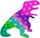 Lodër antistres Pop It Dino Magic, silikon, sensory, shumëngjyrëshe