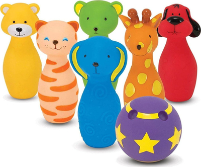Set bowling Colorful Bowling Friends, 6 kunja, lodra shumëngjyrëshe